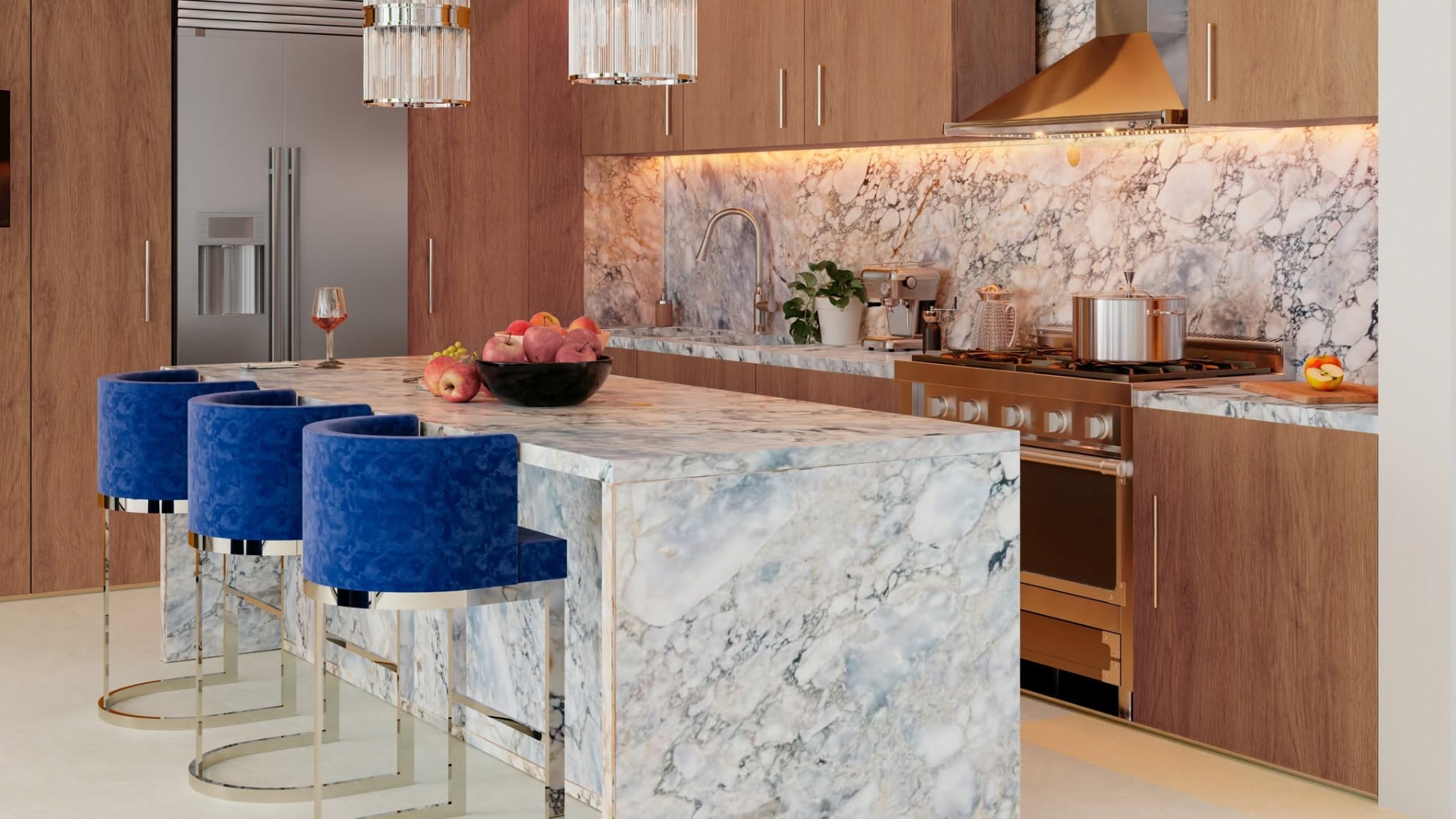 Modern stone and tile design center interior